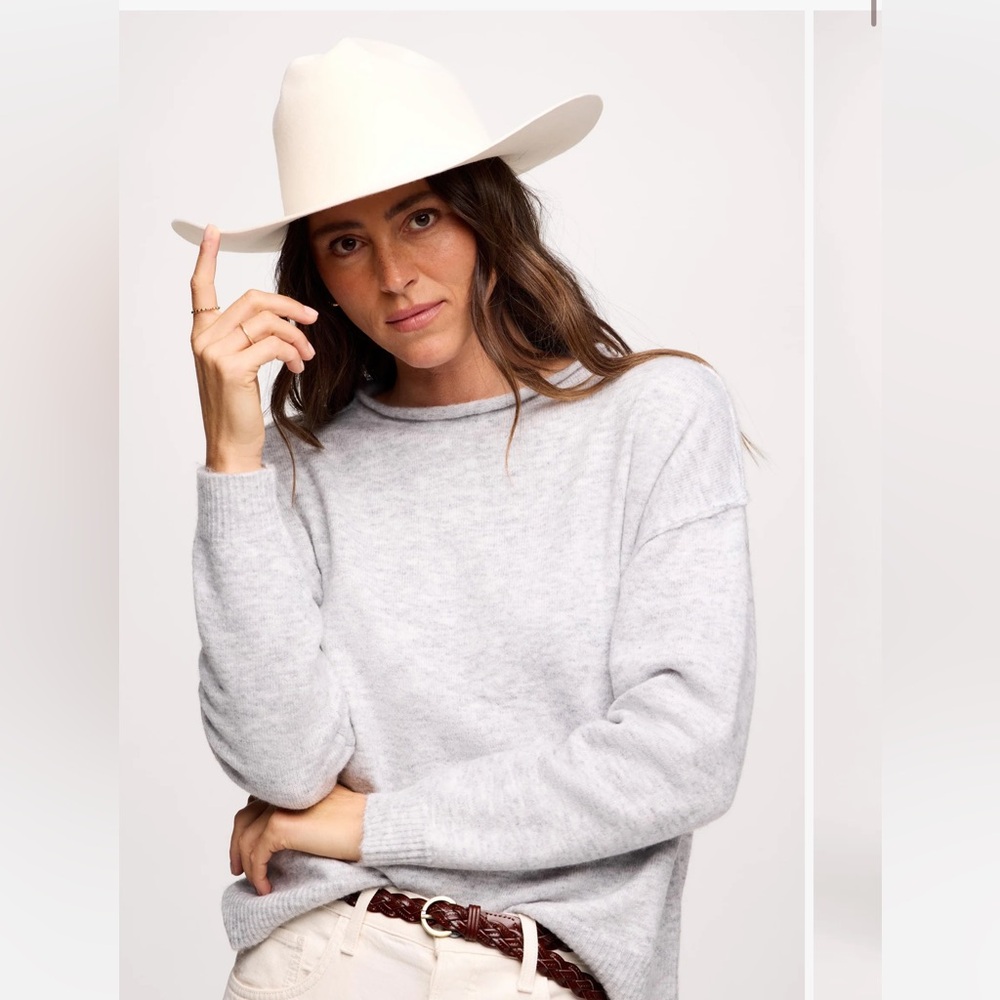 nuuds Heather grey mockneck sweater